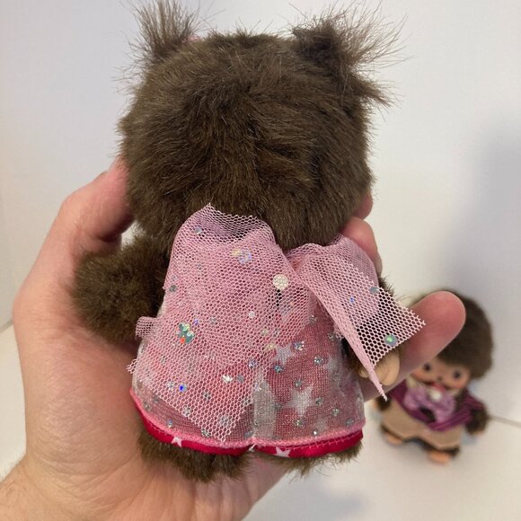 Bebichhichi Monchhichi Monkey Pair Star Plush Sekiguchi 7th Anniversary Suit Toy - Picture 2 of 10